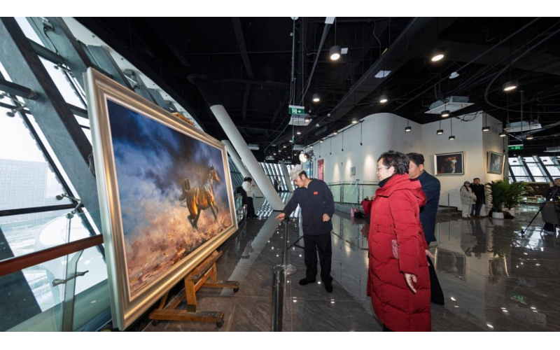 “骏影流光” 马年新春艺术展在文化中心开展